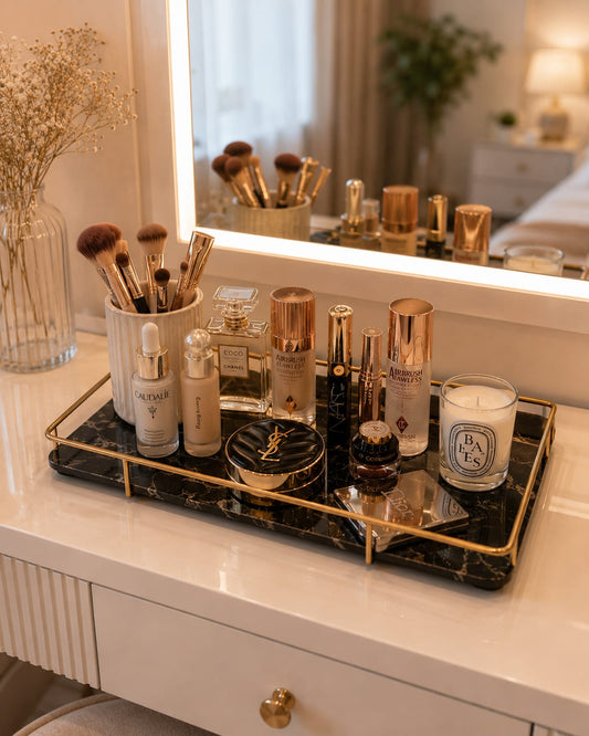 Decent Rectangle Tray Makeup Organizer – Multi-Functional Storage