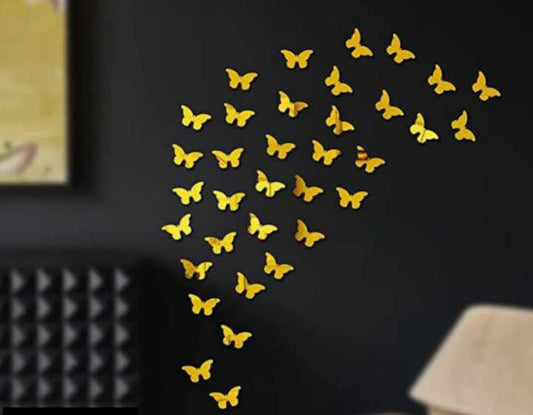 Golden Butterfly Wall Decor Set