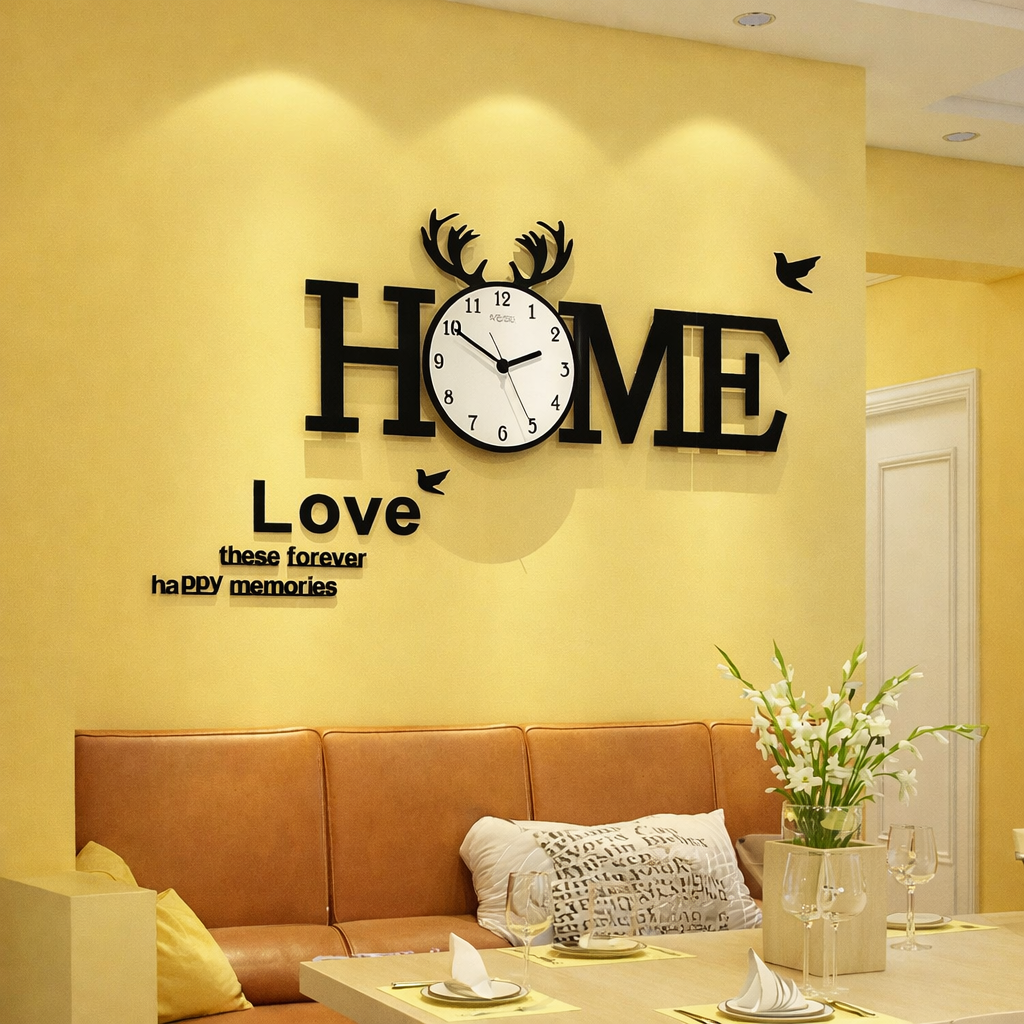 modern wall clock for home decor living room