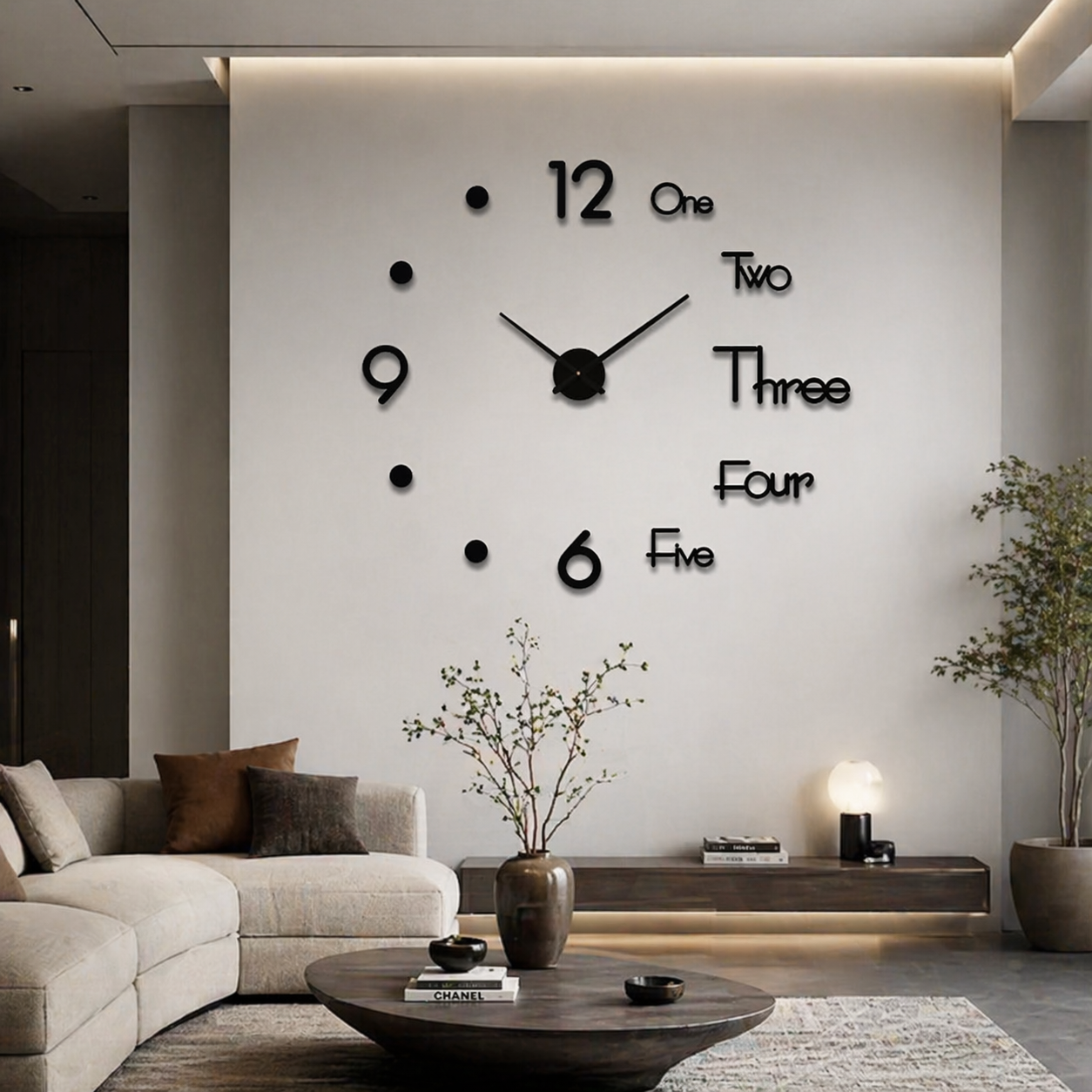 Wall Clock with 6 inches needles