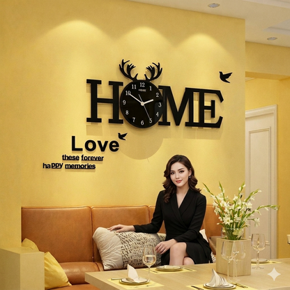 Home Clock with black Dial