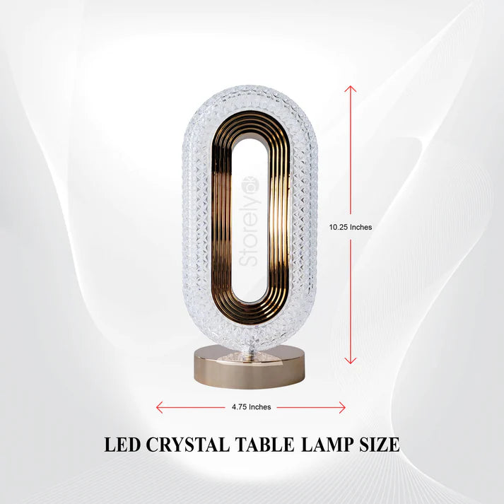 Rechargeable touch control crystal table lamp for home décor