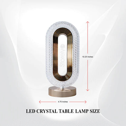 Rechargeable touch control crystal table lamp for home décor