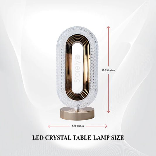 Rechargeable touch control crystal table lamp for home décor