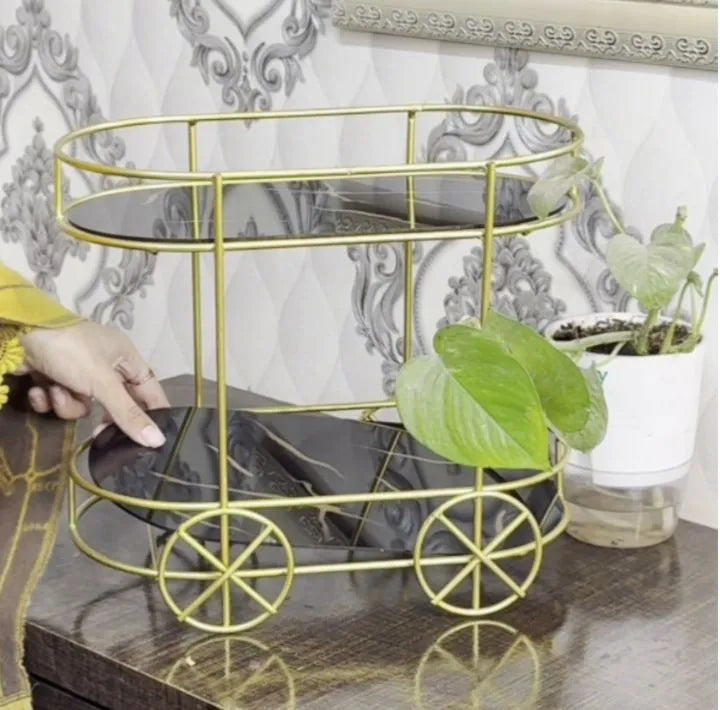 2-Tier Trolly Makeup Organizer  – Multi-Functional Storage