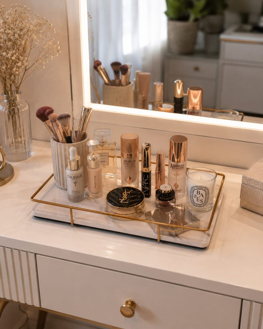 Decent Rectangle Tray  Makeup Organizer  – Multi-Functional Storage
