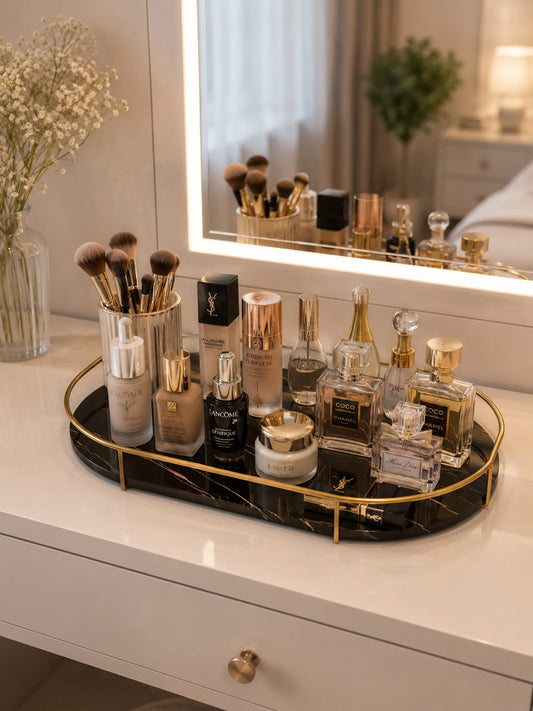 Decent Rectangle Tray  Makeup Organizer  – Multi-Functional Storage