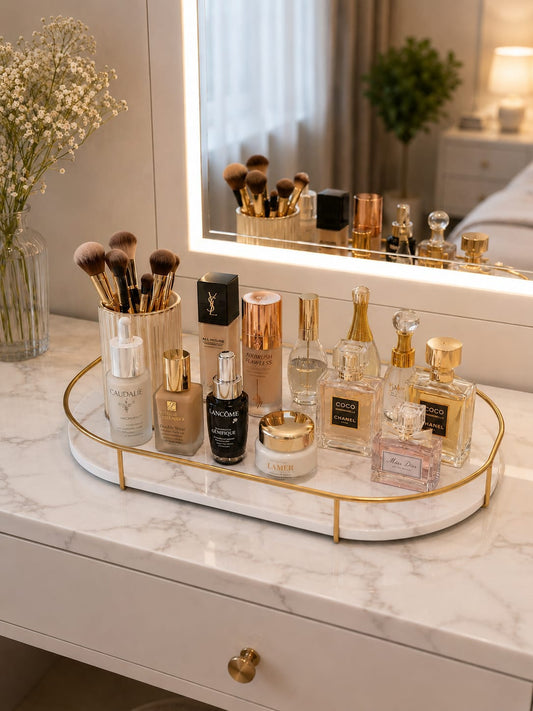 Decent Rectangle Tray  Makeup Organizer  – Multi-Functional Storage