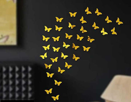 Golden Butterfly Wall Decor Set