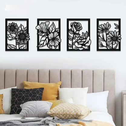 Premium Flower Wall Art Set